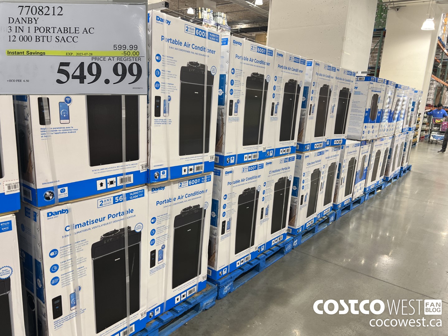 7708212 DANBY 3 IN 1 PORTABLE AC 600 sq ft ($50.00 INSTANT SAVINGS EXPIRES ON 2023-07-28) $549.99