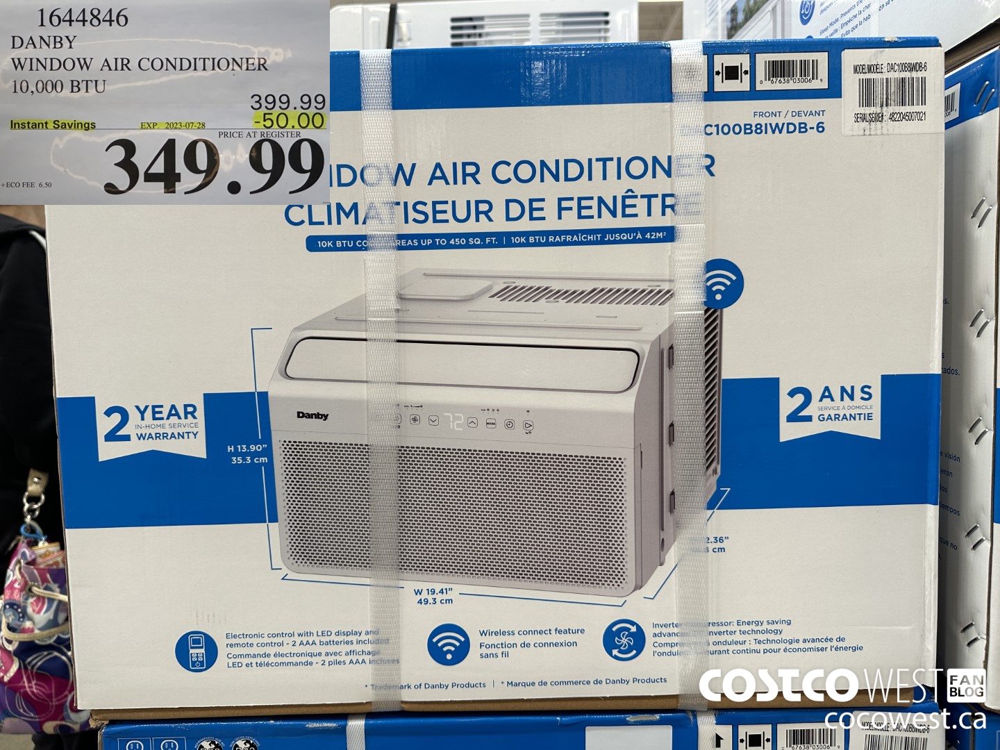 1644846 DANBY WINDOW AIR CONDITIONER 10,000 BTU ($50.00 INSTANT SAVINGS EXPIRES ON 2023-07-28) $349.99