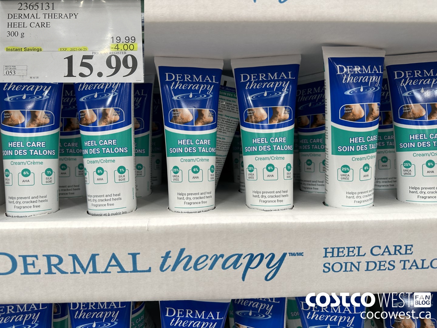 2365131 DERMAL THERAPY HEEL CARE 300G ($4.00 INSTANT SAVINGS EXPIRES ON 2023-06-25) $15.99