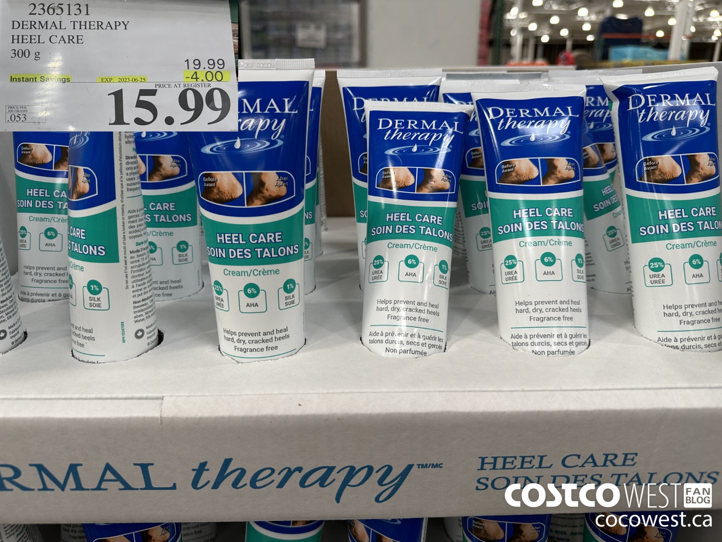 2365131 DERMAL THERAPY HEEL CARE 300G ($4.00 INSTANT SAVINGS EXPIRES ON 2023-06-25) $15.99