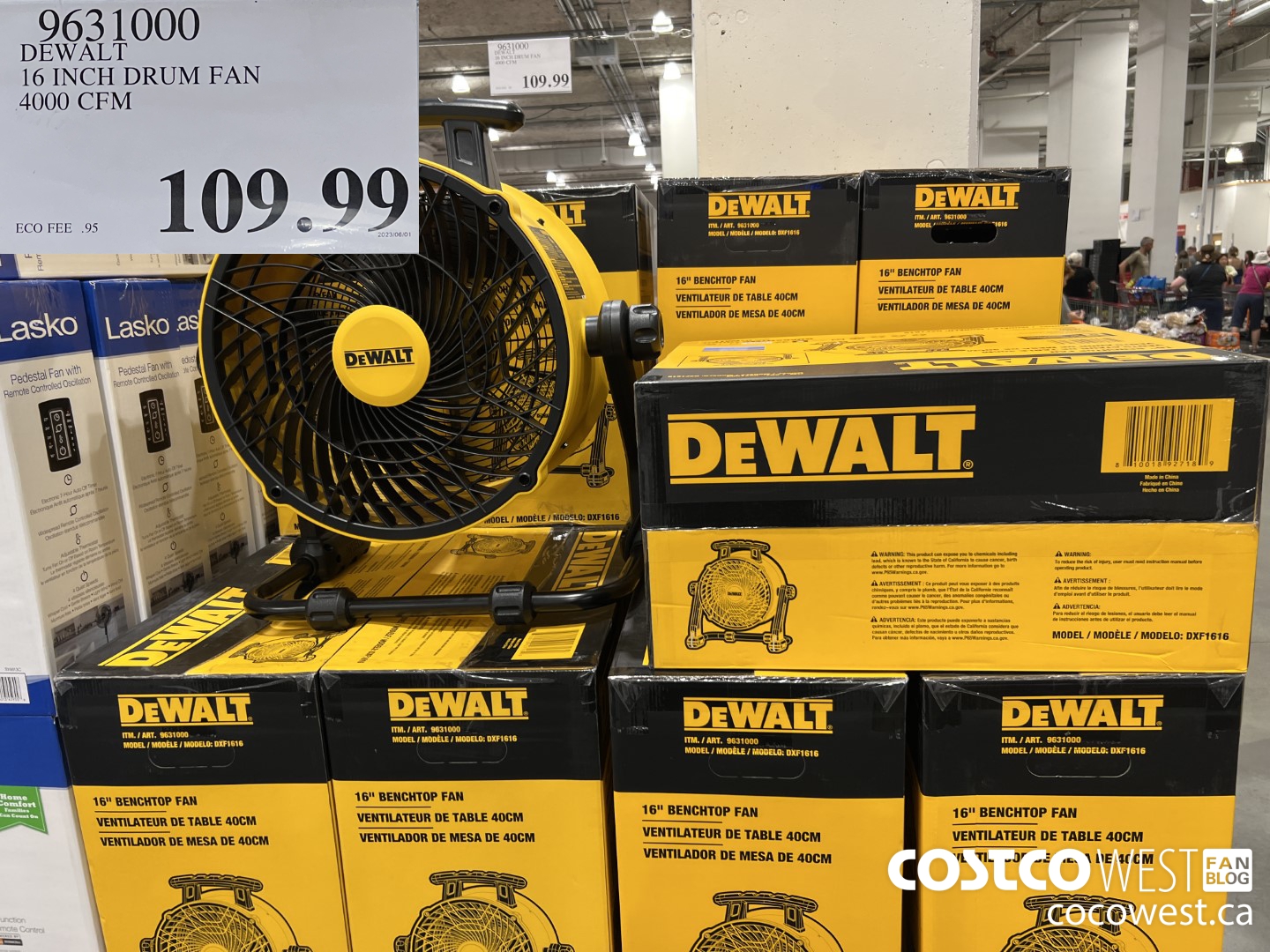 9631000 DEWALT 16 INCH DRUM FAN 4000 CFM $109.99