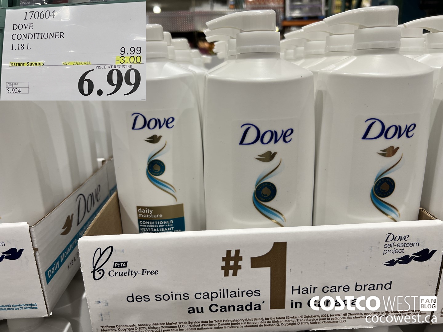 170604 DOVE CONDITIONER 1.18 L ($3.00 INSTANT SAVINGS EXPIRES ON 2023-07-23) $6.99