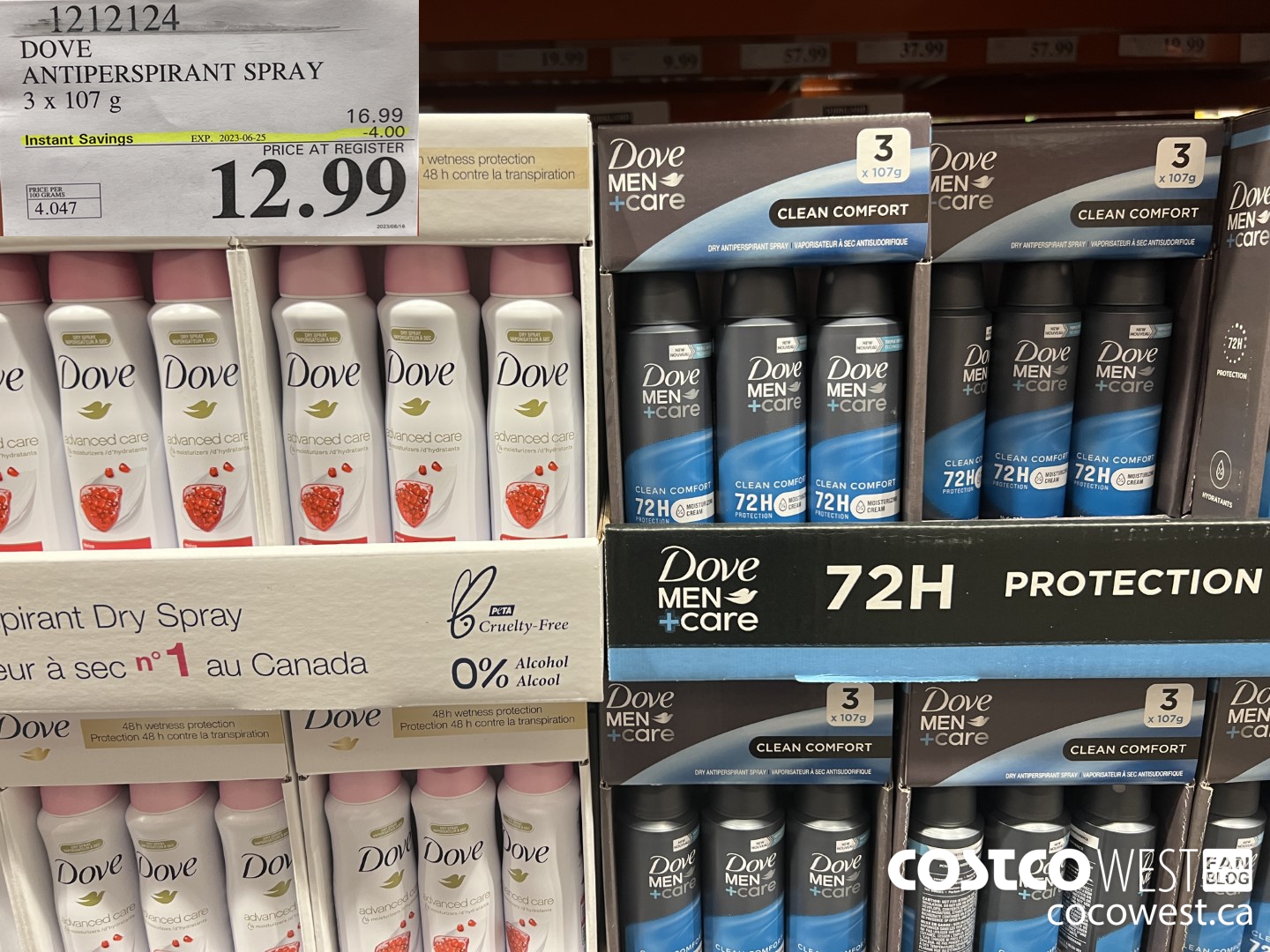 1212124 DOVE REVIVE ANTIPERSPIRANT SPRAY 3 X 107 G ($4.00 INSTANT SAVINGS EXPIRES ON 2023-06-25) $12.99