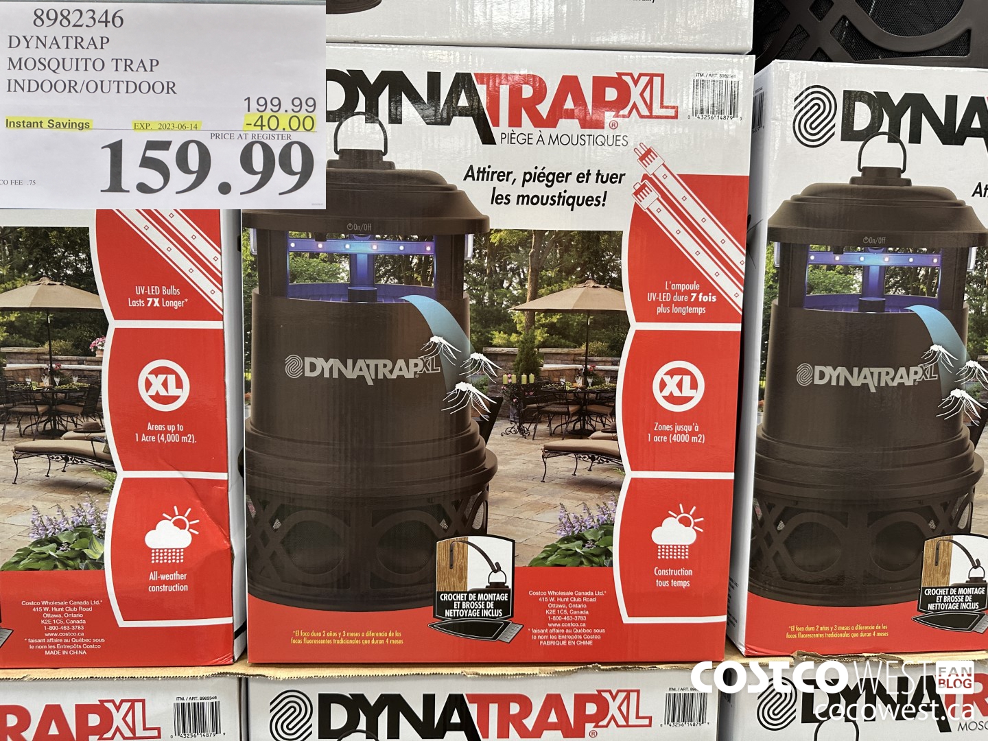 8982346 DYNATRAP MOSQUITO TRAP INDOOR/OUTDOOR ($40.00 INSTANT SAVINGS EXPIRES ON 2023-06-14) $159.99
