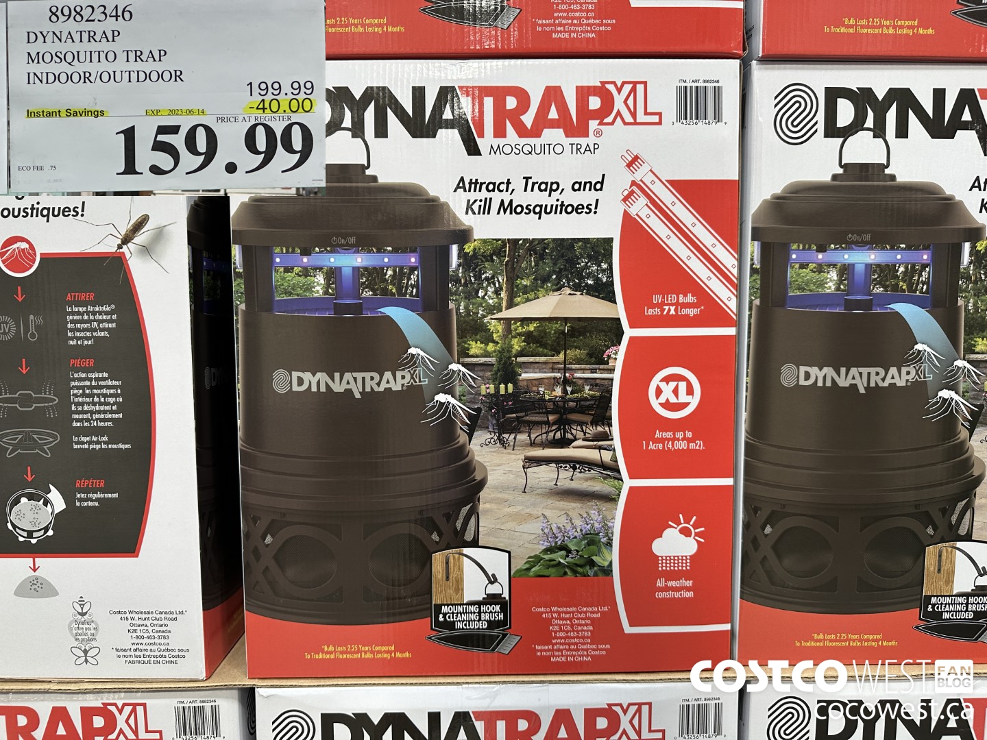 8982346 DYNATRAP MOSQUITO TRAP INDOOR/OUTDOOR ($40.00 INSTANT SAVINGS EXPIRES ON 2023-06-14) $159.99