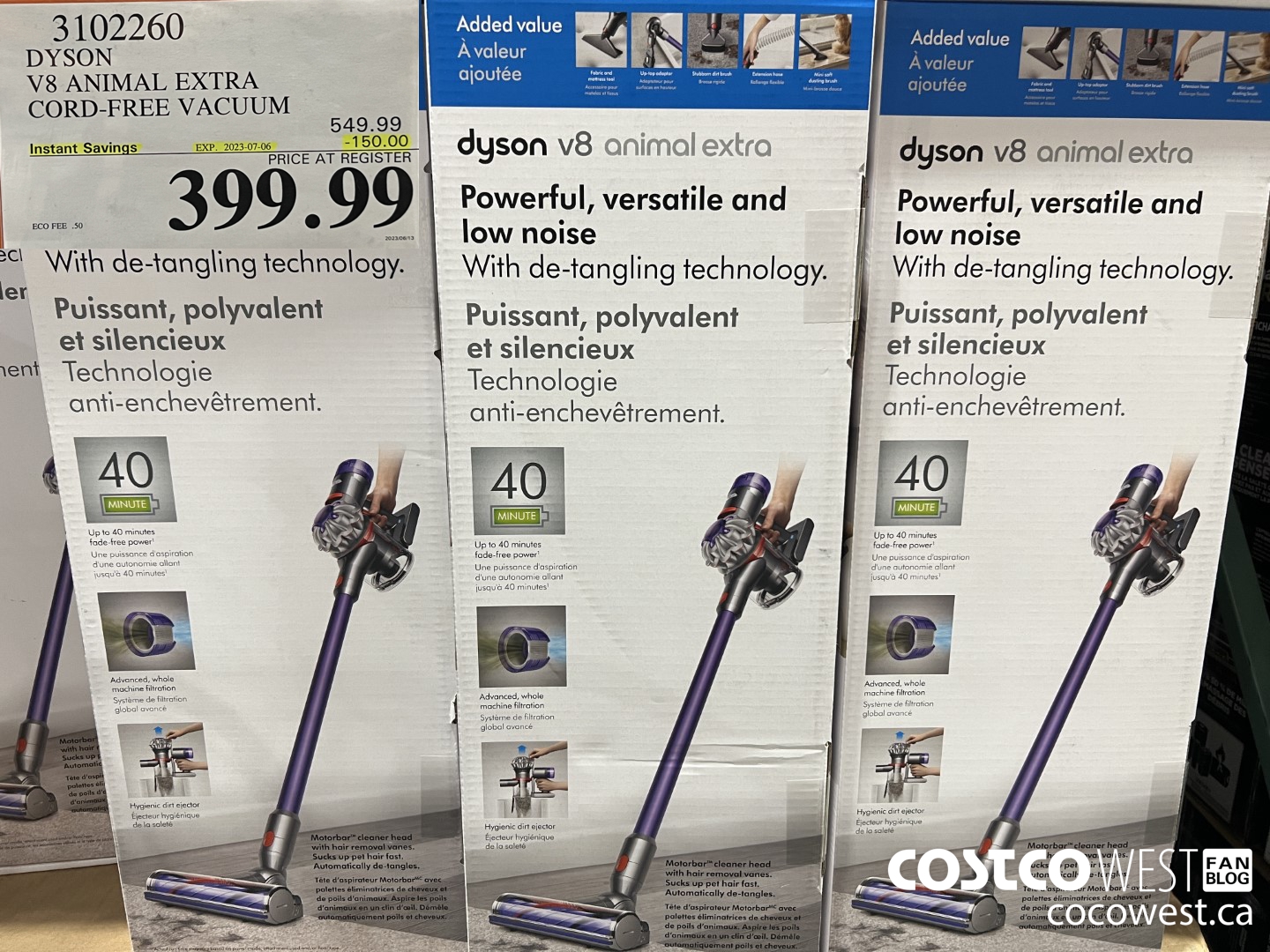 3102260 DYSON V8 ANIMAL EXTRA CORD-FREE VACUUM ($150.00 INSTANT SAVINGS EXPIRES ON 2023-07-06) $399.99