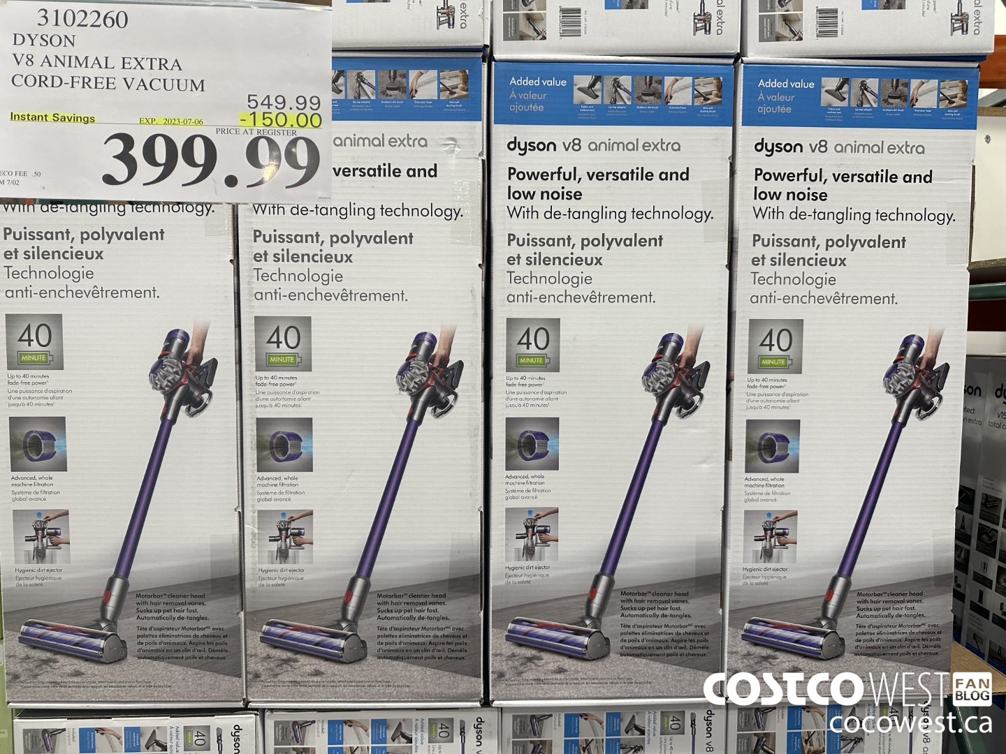 3102260 DYSON V8 ANIMAL EXTRA CORD-FREE VACUUM ($150.00 INSTANT SAVINGS EXPIRES ON 2023-07-06) $399.99