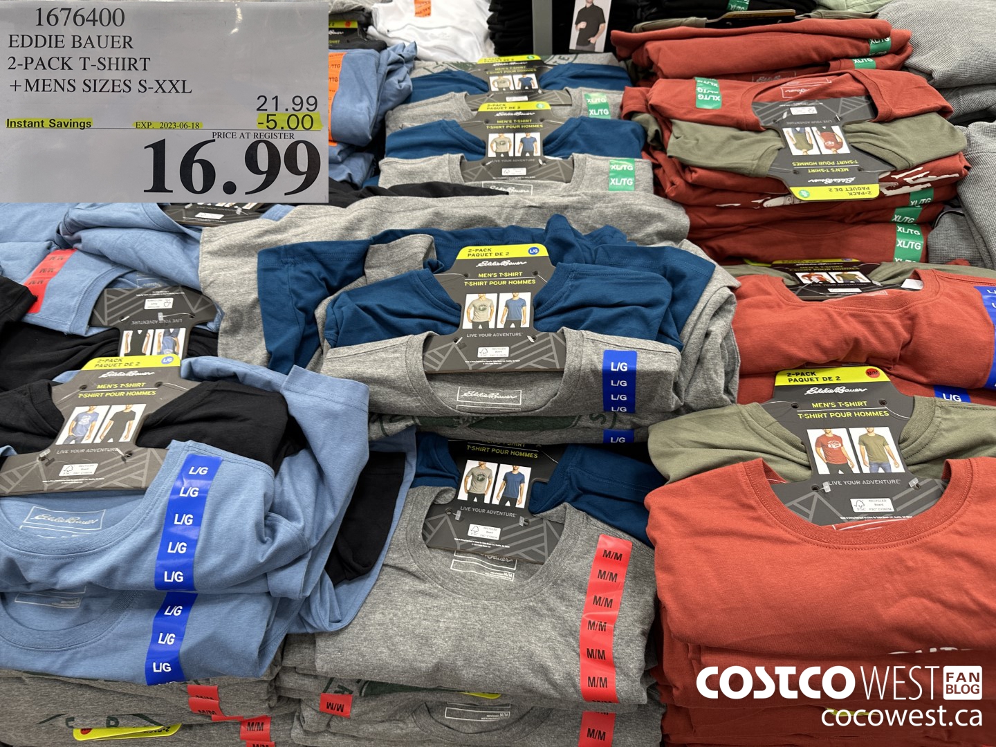 1676400 EDDIE BAUER 2-PACK T-SHIRT MENS SIZES S-XXL ($5.00 INSTANT SAVINGS EXPIRES ON 2023-06-18) $16.99