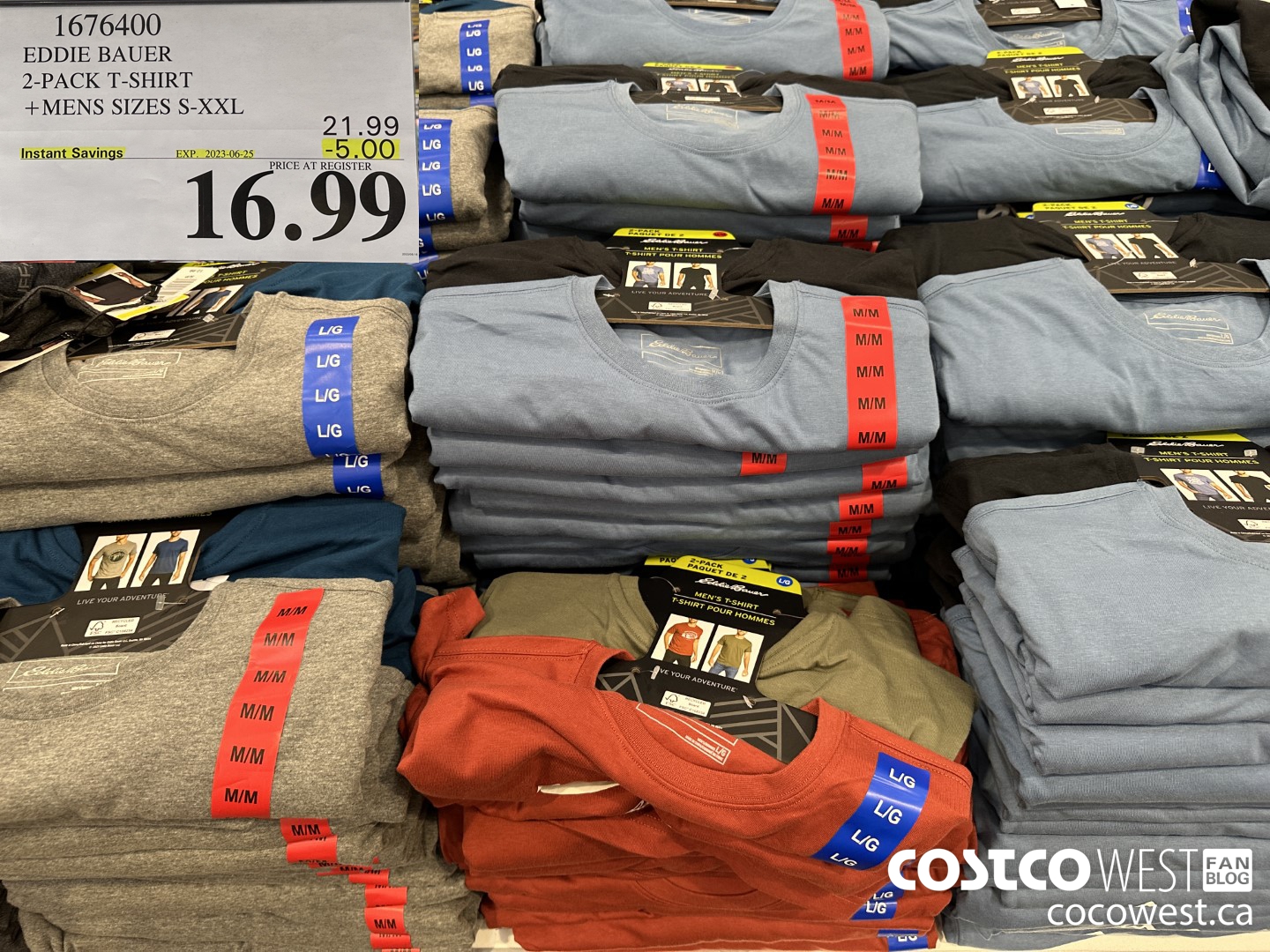 1676400 EDDIE BAUER 2-PACK T-SHIRT MENS SIZES S-XXL ($5.00 INSTANT SAVINGS EXPIRES ON 2023-06-25) $16.99