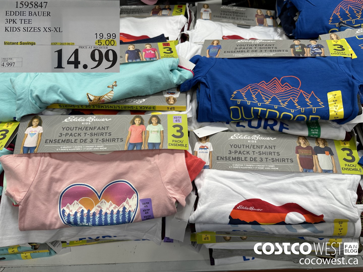 1595847 EDDIE BAUER 3PK TEE KIDS SIZES XS-XL ($5.00 INSTANT SAVINGS EXPIRES ON 2023-06-25) $14.99