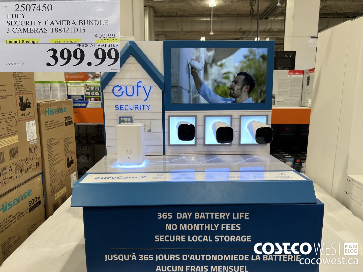 2507450 EUFY SECURITY CAMERA BUNDLE 3 CAMERAS T88421D15 ($100.00 INSTANT SAVINGS EXPIRES ON 2023-07-23) $399.99