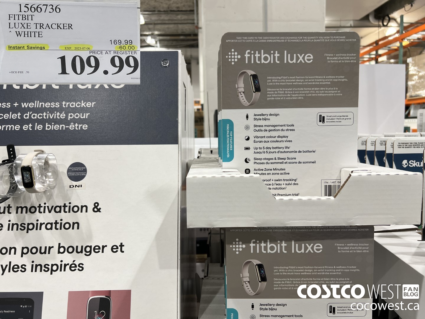 1566736 FITBIT LUXE TRACKER WHITE ($60.00 INSTANT SAVINGS EXPIRES ON 2023-07-06) $109.99