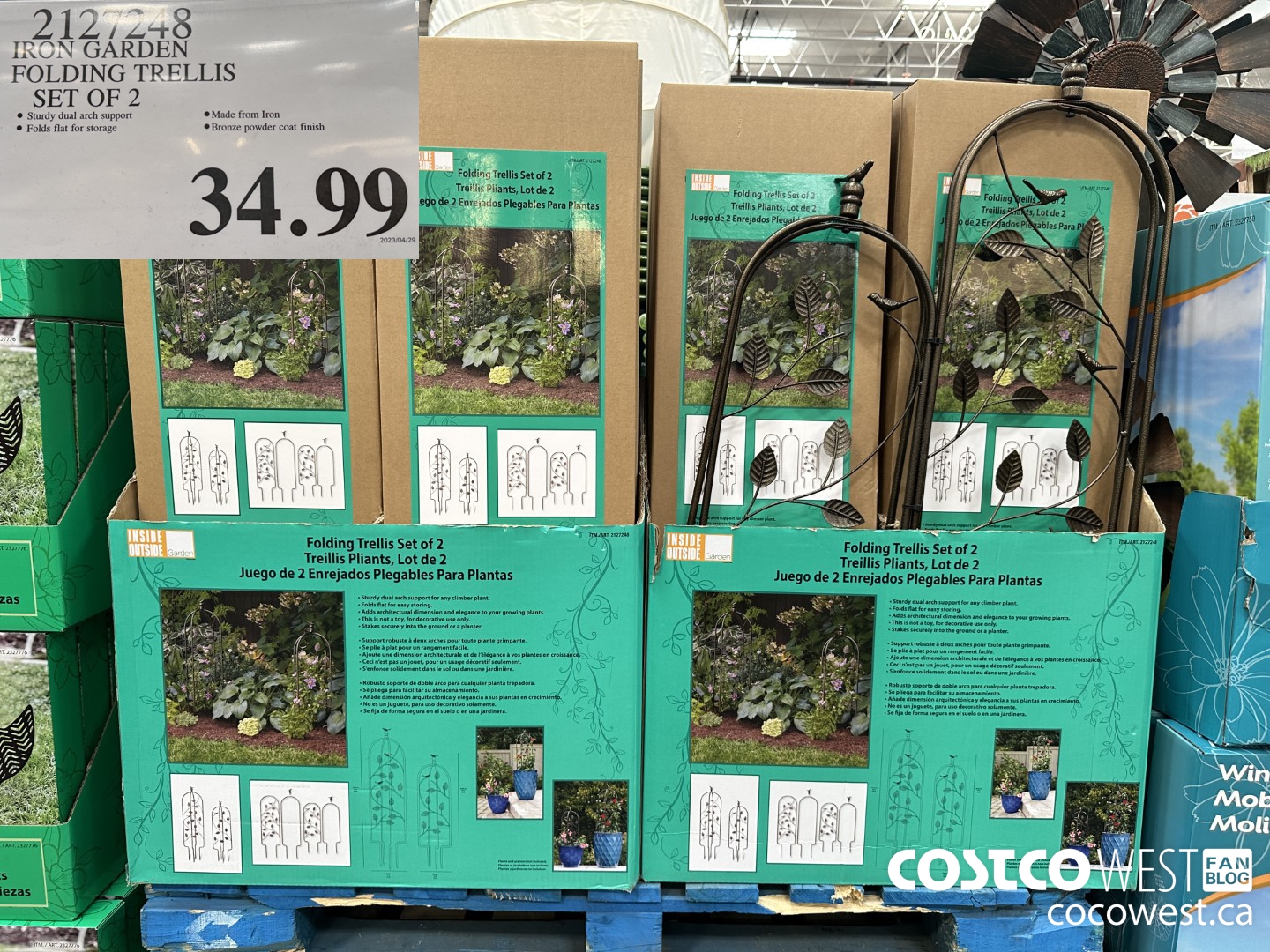 2127248 FOLDING TRELLIS SET OF 2 $34.99