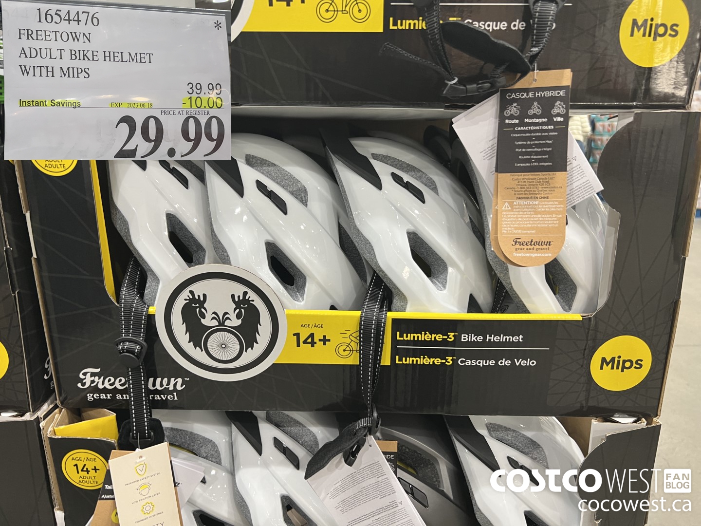 1654476 FREETOWN ADULT BIKE HELMET WITH MIPS ($10.00 INSTANT SAVINGS EXPIRES ON 2023-06-18) $29.99