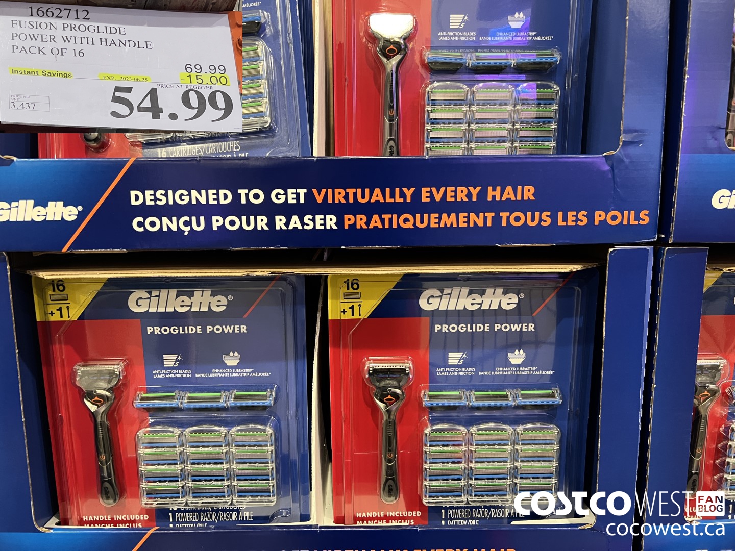 1662712 FUSION PROGLIDE POWER WITH HANDLE PACK OF 16 ($15.00 INSTANT SAVINGS EXPIRES ON 2023-06-25) $54.99