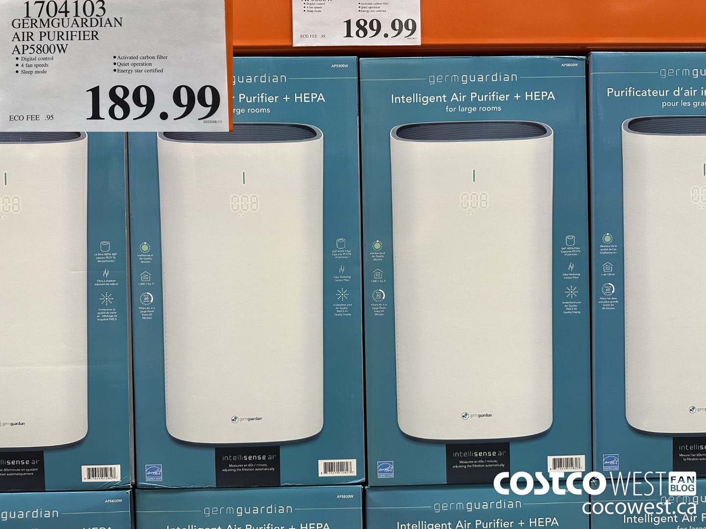 1704103 GERMGUARDIAN AIR PURIFIER AP5800W $189.99