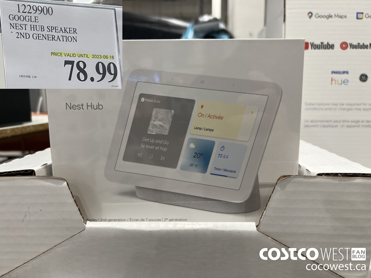 1229900 GOOGLE NEST HUB SPEAKER 2ND GENERATION (EXPIRES ON 2023-06-18) $78.99