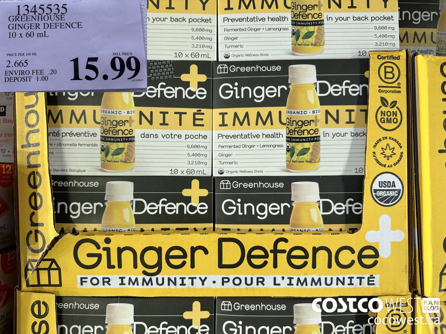 1345535 GREENHOUSE GINGER DEFENCE 10 X 60 ML $15.99