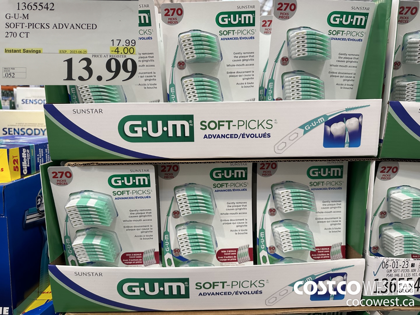 1365542 G-U-M SOFT-PICKS ADVANCED 270 CT ($4.00 INSTANT SAVINGS EXPIRES ON 2023-06-25) $13.99