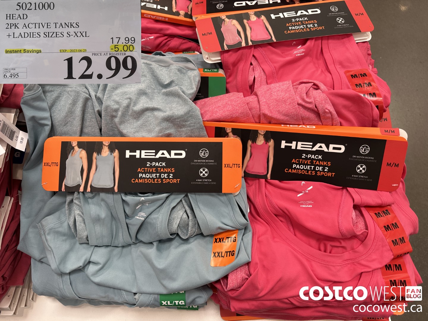 5021000 HEAD 2PK ACTIVE TANKS LADIES SIZES S-XXL ($5.00 INSTANT SAVINGS EXPIRES ON 2023-06-25) $12.99