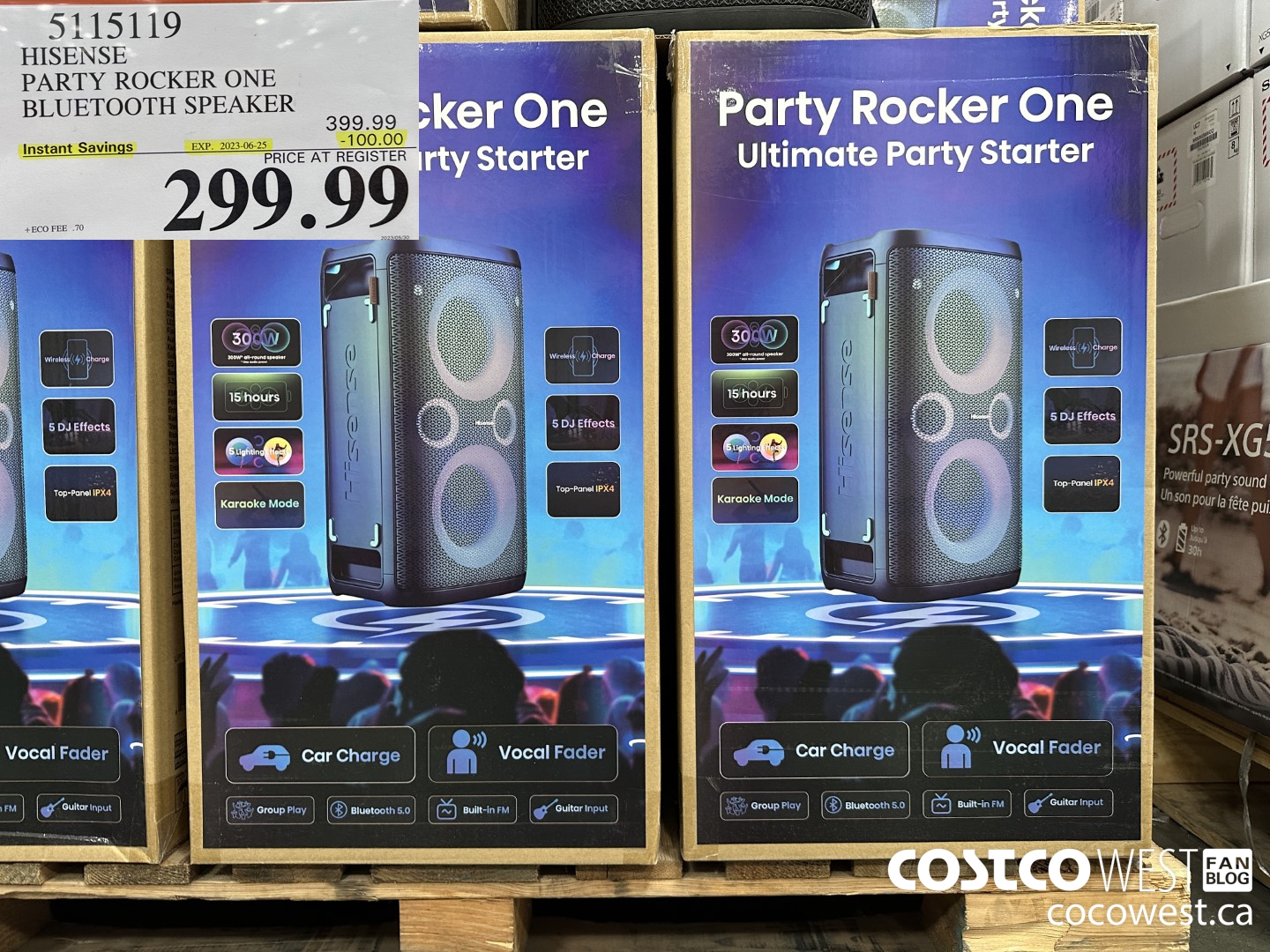5115119 HISENSE PARTY ROCKER ONE BLUETOOTH SPEAKER ($100.00 INSTANT SAVINGS EXPIRES ON 2023-06-25) $299.99