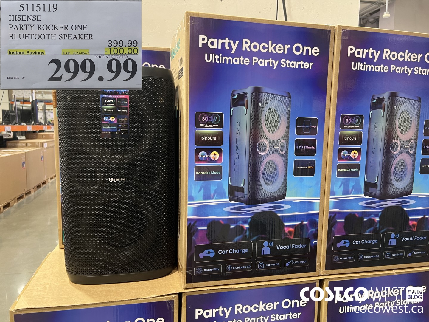 5115119 HISENSE PARTY ROCKER ONE BLUETOOTH SPEAKER ($100.00 INSTANT SAVINGS EXPIRES ON 2023-06-25) $299.99