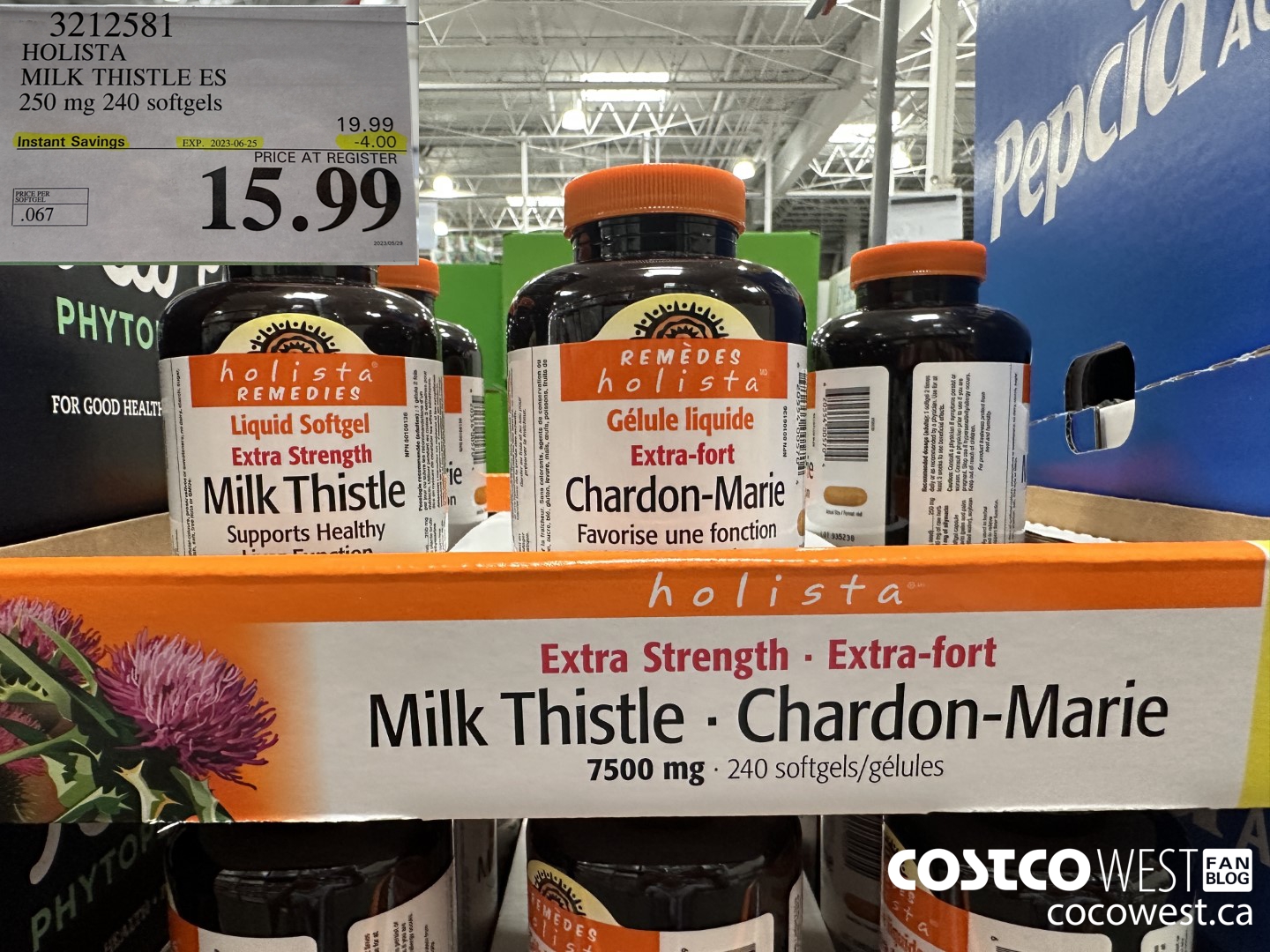 3212581 HOLISTA MILK THISTLE ES 250 mg 240 softgels ($4.00 INSTANT SAVINGS EXPIRES ON 2023-06-25) $15.99