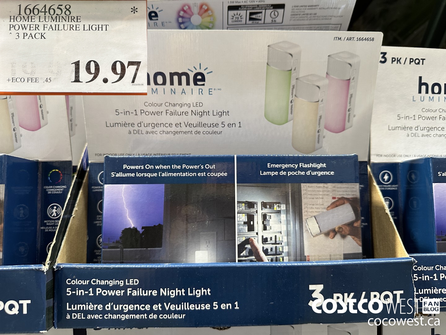1664658 HOME LUMINIRE POWER FAILURE LIGHT 3 PACK $19.97