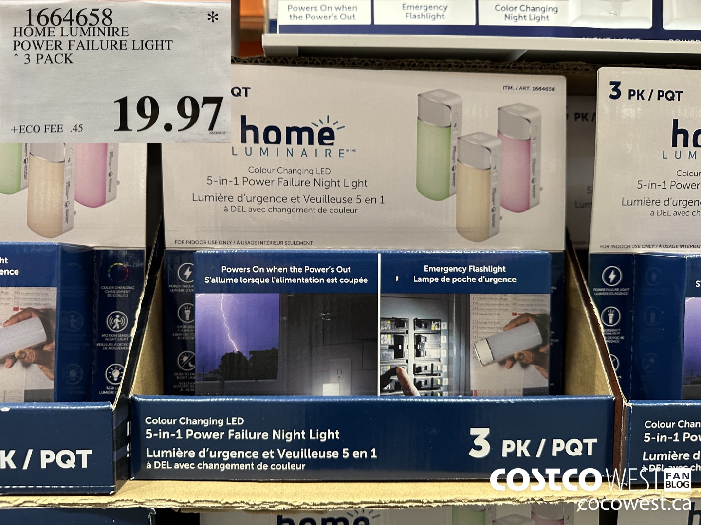 1664658 HOME LUMINIRE POWER FAILURE LIGHT 3 PACK $19.97
