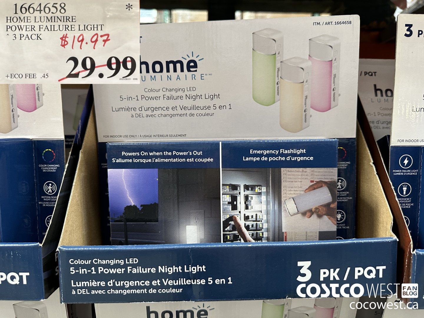 1664658 HOME LUMINIRE POWER FAILURE LIGHT 3 PACK $19.97