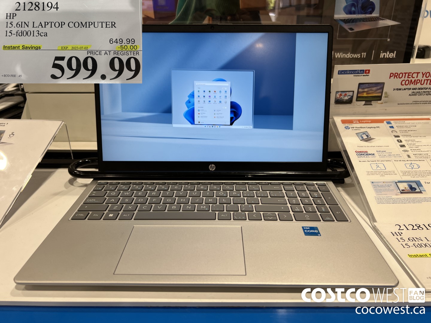2128194 HP 15.6IN LAPTOP COMPUTER 15-FD0013CA ($50.00 INSTANT SAVINGS EXPIRES ON 2023-07-02) $599.99