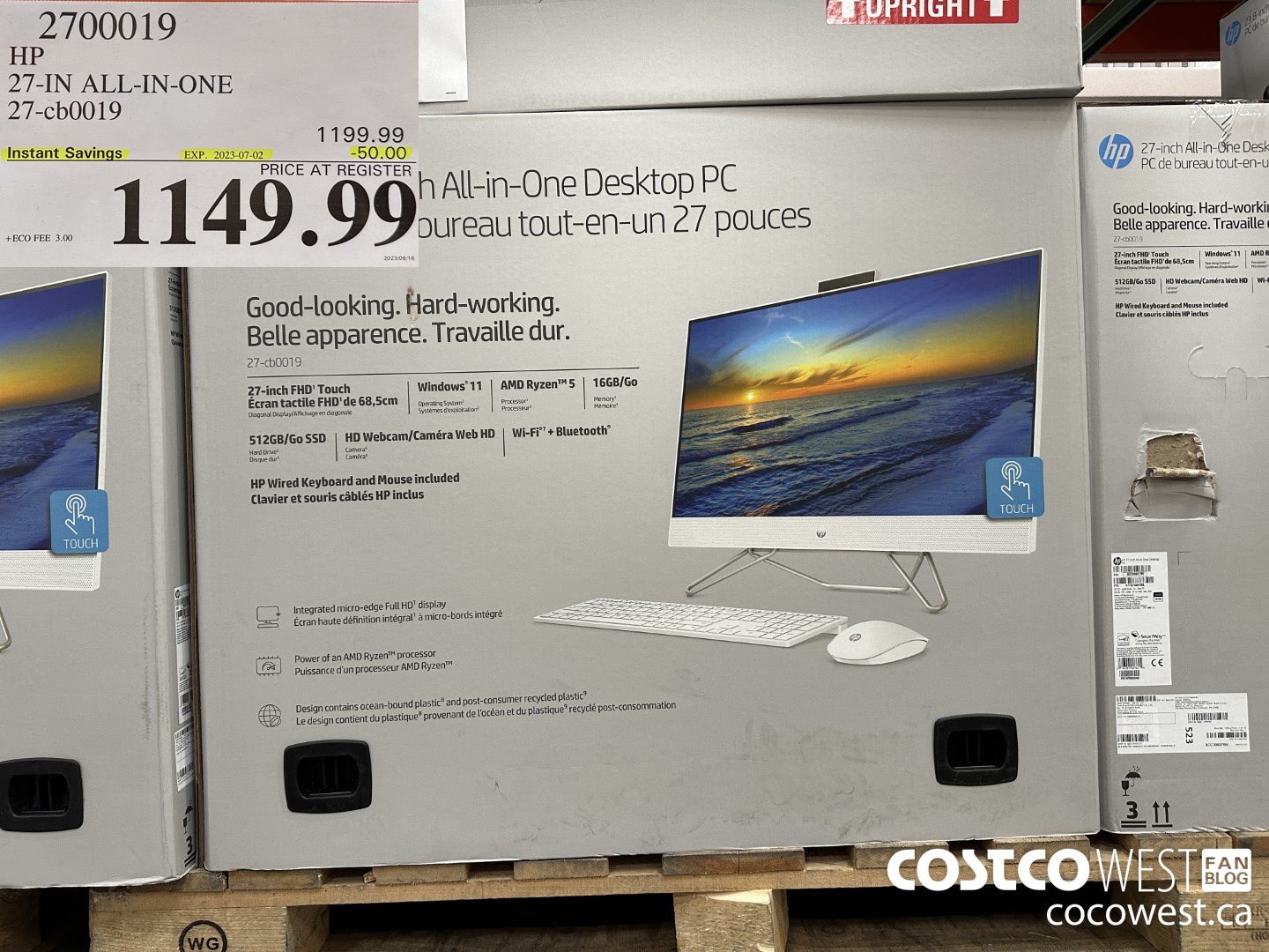 2700019 HP 27-IN ALL-IN-ONE 27-CB0019 ($50.00 INSTANT SAVINGS EXPIRES ON 2023-07-02) $1149.99