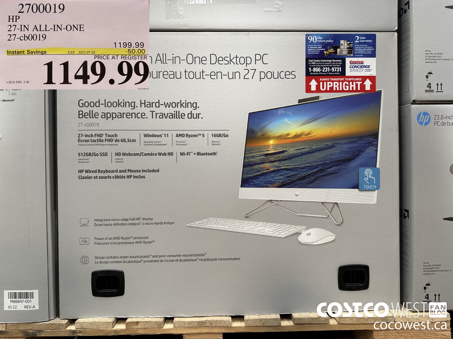 2700019 HP 27-IN ALL-IN-ONE 27-CB0019 ($50.00 INSTANT SAVINGS EXPIRES ON 2023-07-02) $1149.99