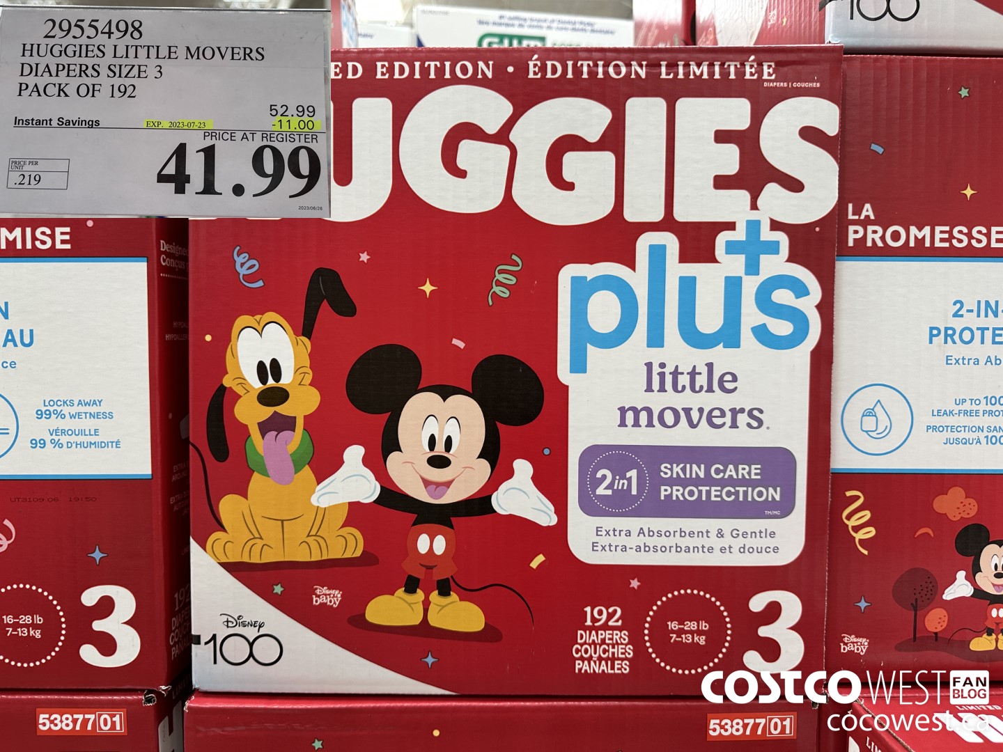 2955498 HUGGIES LITTLE MOVERS DIAPERS SIZE 3 PACK OF 192 ($11.00 INSTANT SAVINGS EXPIRES ON 2023-07-23) $41.99