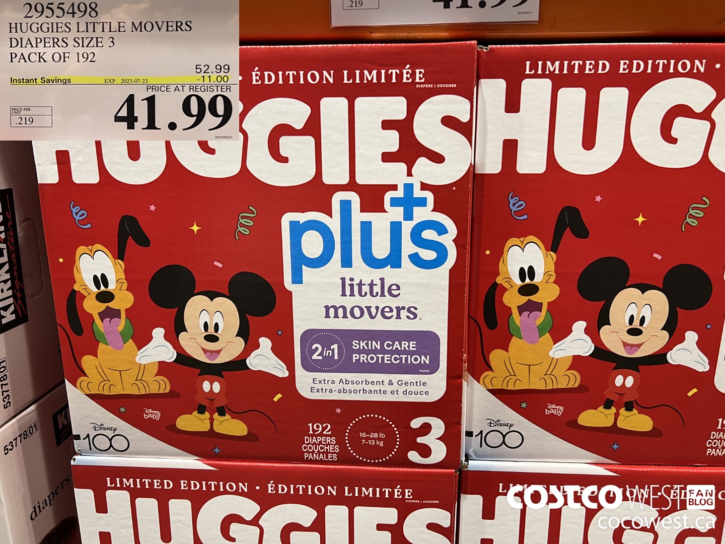 2955498 HUGGIES LITTLE MOVERS DIAPERS SIZE 3 PACK OF 192 ($11.00 INSTANT SAVINGS EXPIRES ON 2023-07-23) $41.99