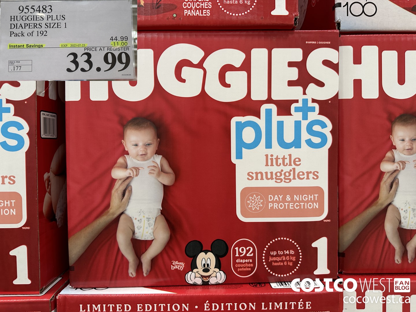 955483 HUGGIES LITTLE SNUGGLE SIZE 1 DIAPERS PACK OF 192 ($11.00 INSTANT SAVINGS EXPIRES ON 2023-07-23) $33.99