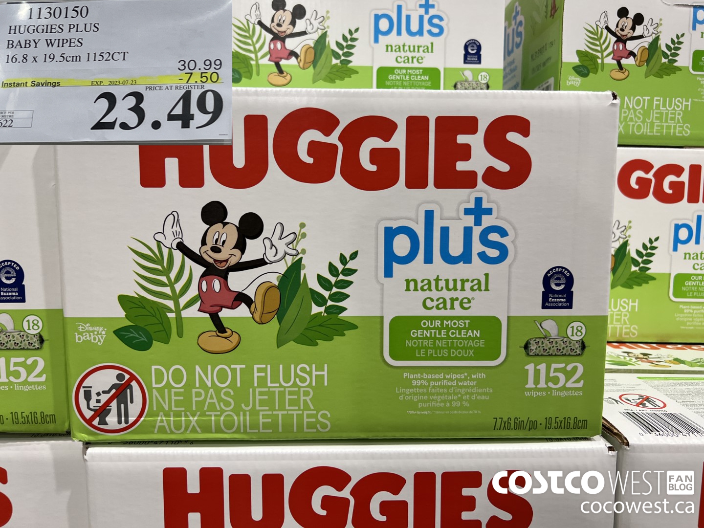 1130150 HUGGIES PLUS BABY WIPES 16.8 X 19.5 CM 1152CT ($7.50 INSTANT SAVINGS EXPIRES ON 2023-07-23) $23.49