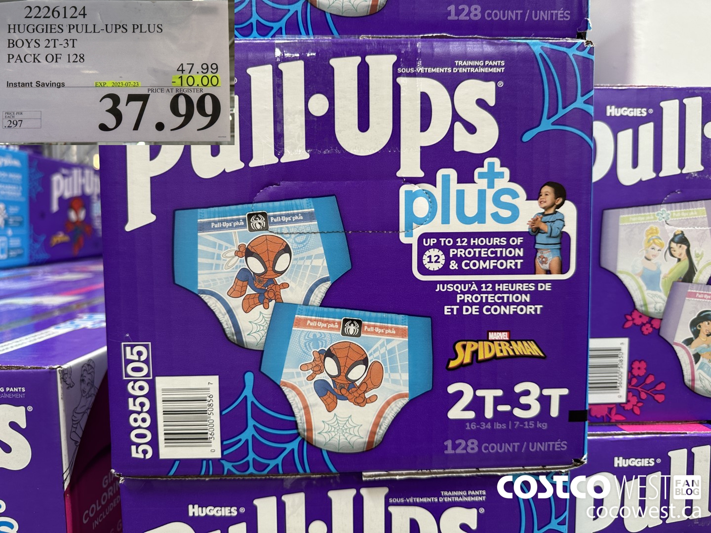 2226124 HUGGIES PULL-UPS PLUS BOYS 2T-3T PACK OF 128 ($10.00 INSTANT SAVINGS EXPIRES ON 2023-07-23) $37.99