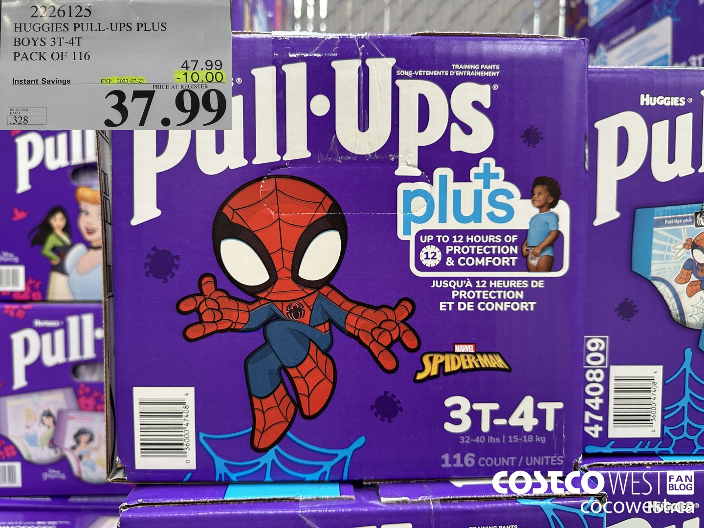 2226125 HUGGIES PULL-UPS PLUS BOYS 3T-4T PACK OF 116 ($10.00 INSTANT SAVINGS EXPIRES ON 2023-07-23) $37.99