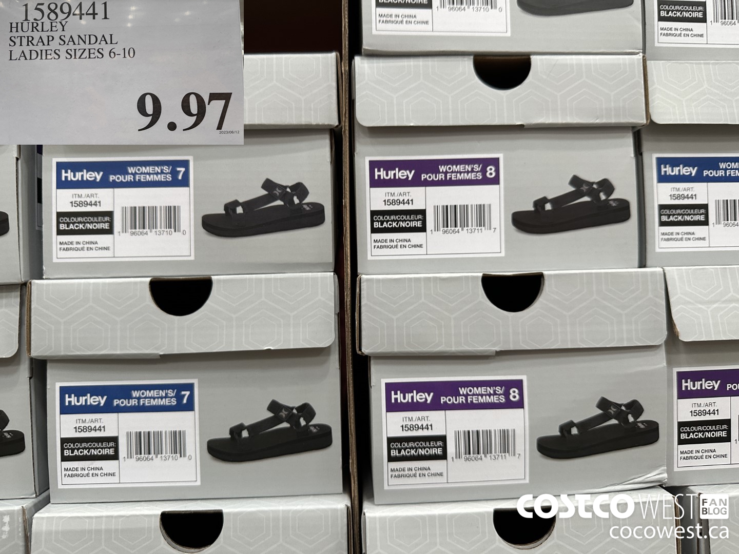 1589441 HURLEY STRAP SANDAL LADIES SIZES 6-10 $9.97