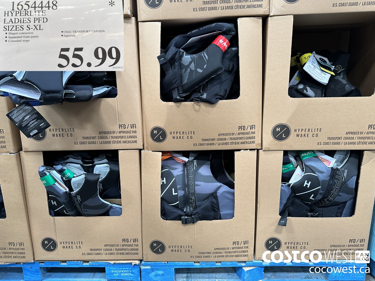 1654448 HYPERLITE LADIES PFD SIZES S-XL $55.99