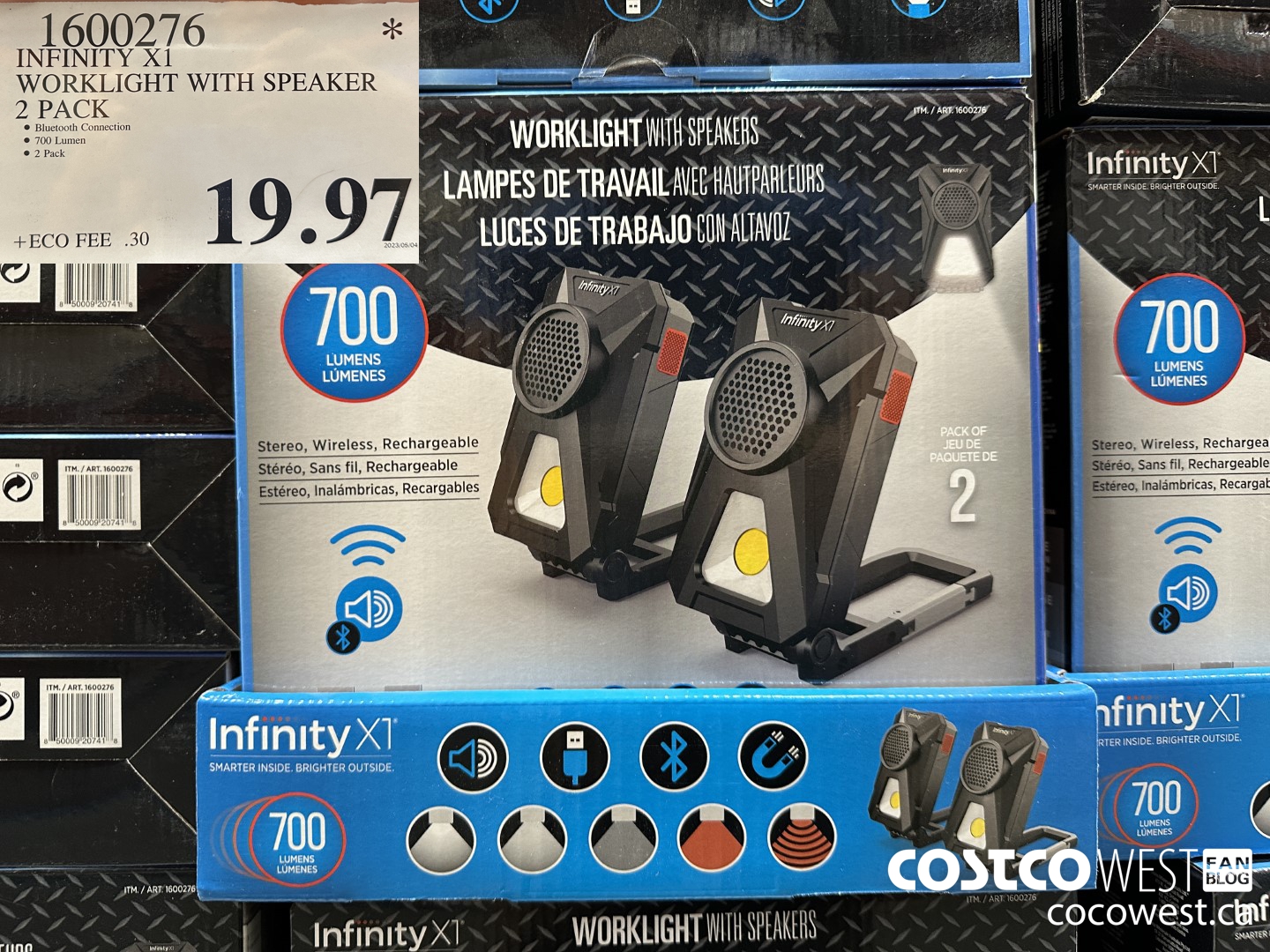 1600276 INFINITY X1 WORKLIGHT WITH SPEAKER 2 PACK $19.97