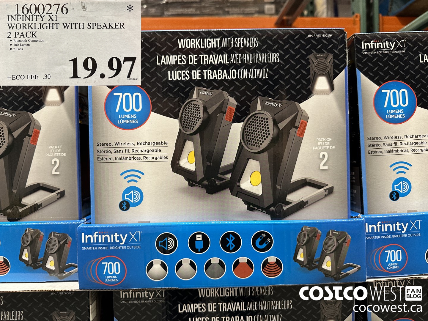 1600276 INFINITY X1 WORKLIGHT WITH SPEAKER 2 PACK $19.97