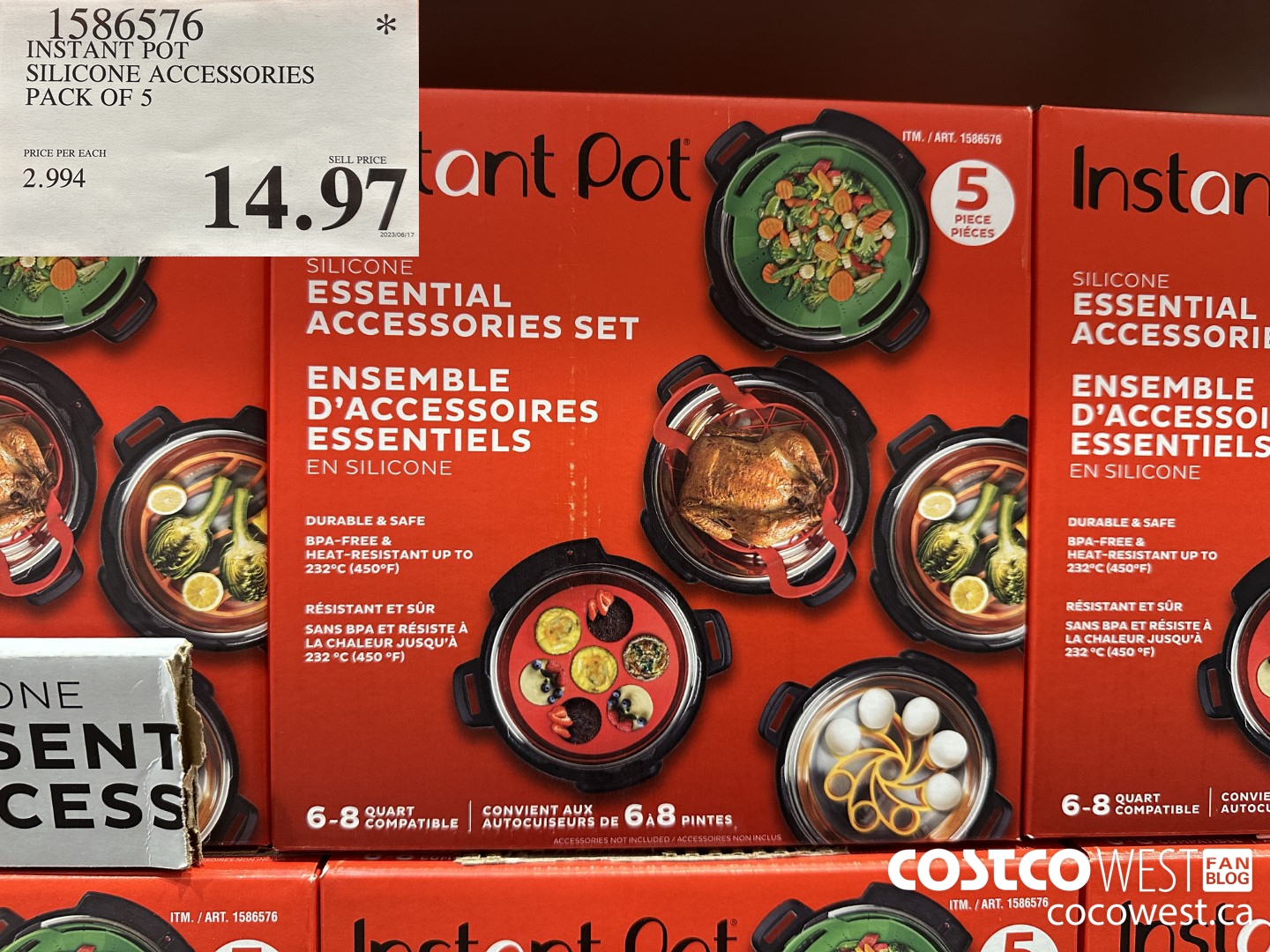 1586576 INTANT POT SILICONE ACCESSORIES PACK OF 5 $14.97