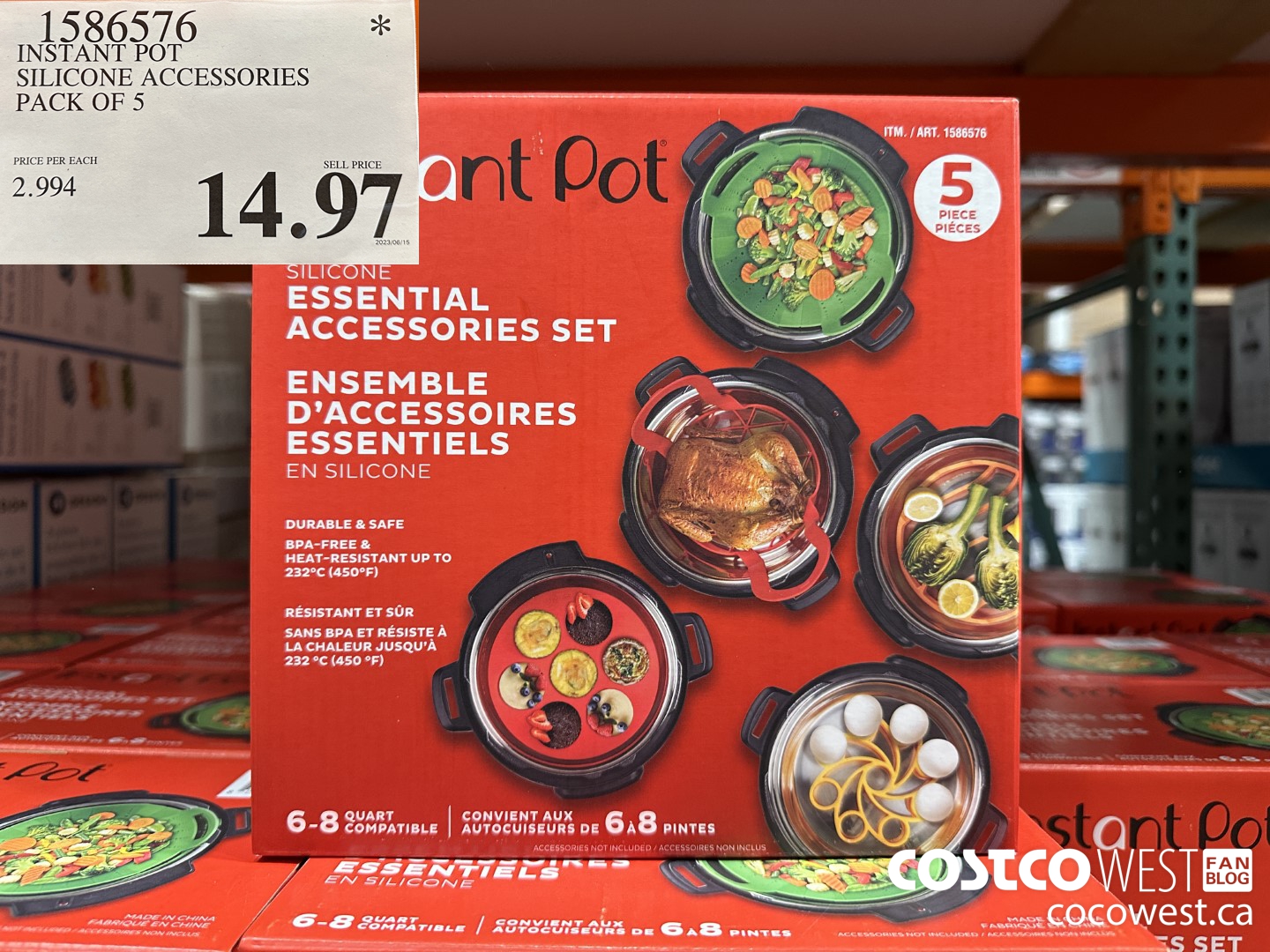 1586576 INTANT POT SILICONE ACCESSORIES PACK OF 5 $14.97