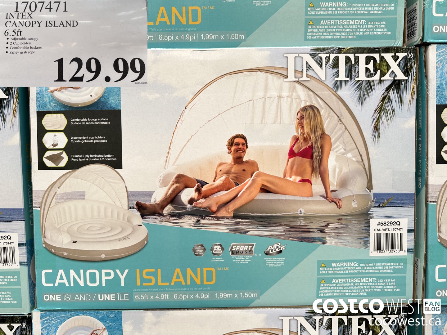 1707471 INTEX CANOPY ISLAND 6.5FT $129.99