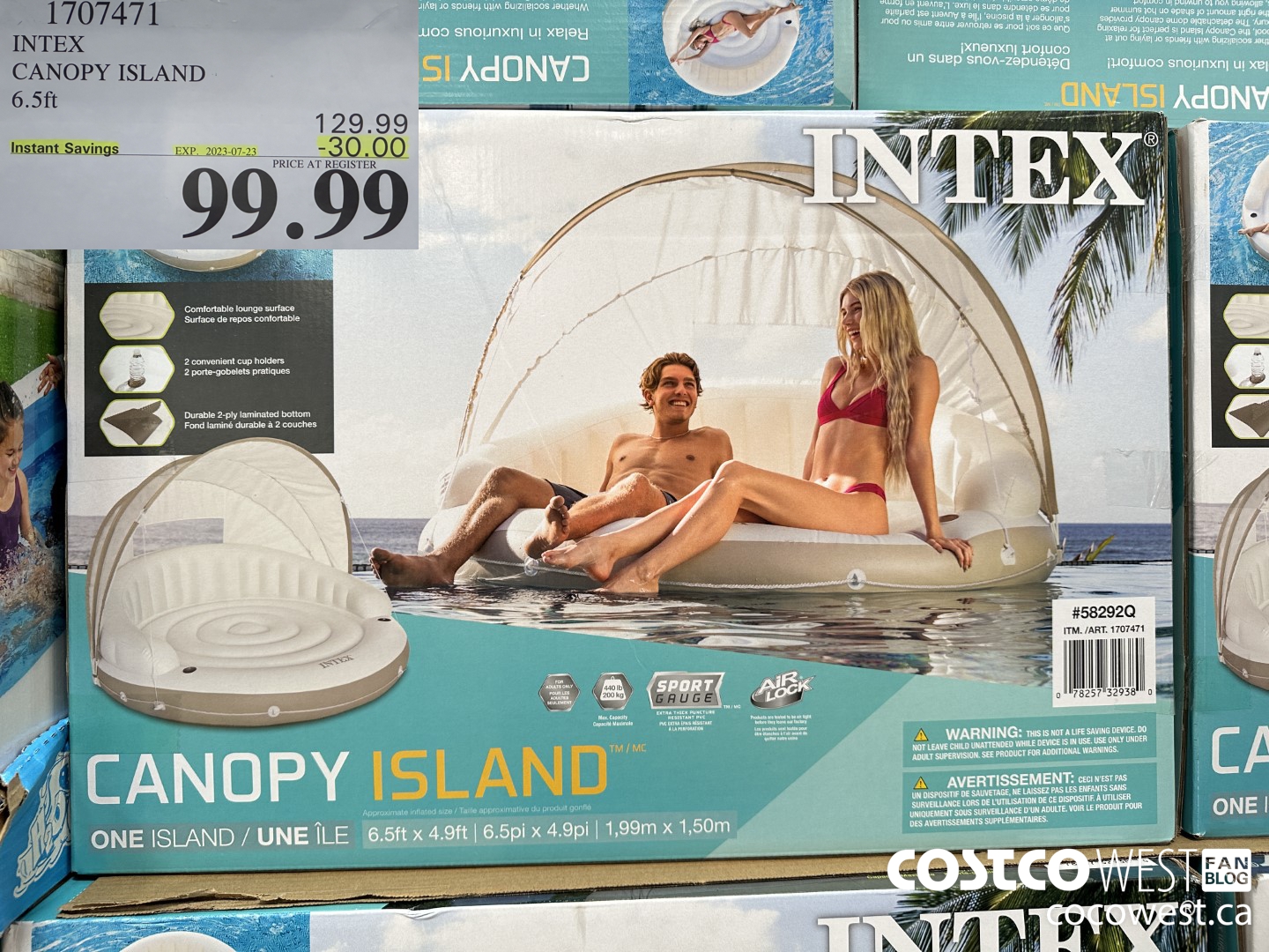 1707471 INTEX CANOPY ISLAND 6.5FT ($30.00 INSTANT SAVINGS EXPIRES ON 2023-07-23) $99.99