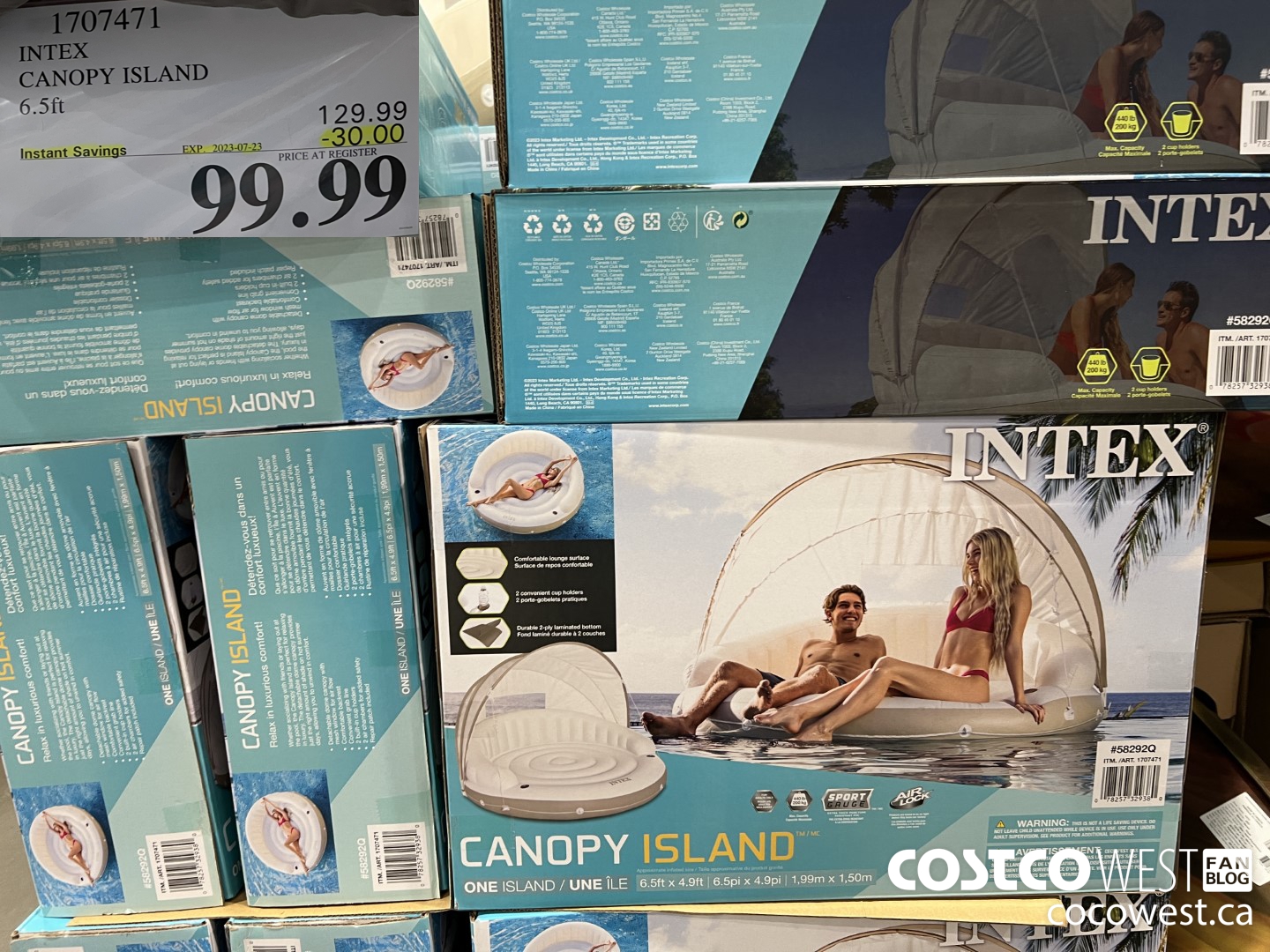 1707471 INTEX CANOPY ISLAND 6.5FT ($30.00 INSTANT SAVINGS EXPIRES ON 2023-07-23) $99.99