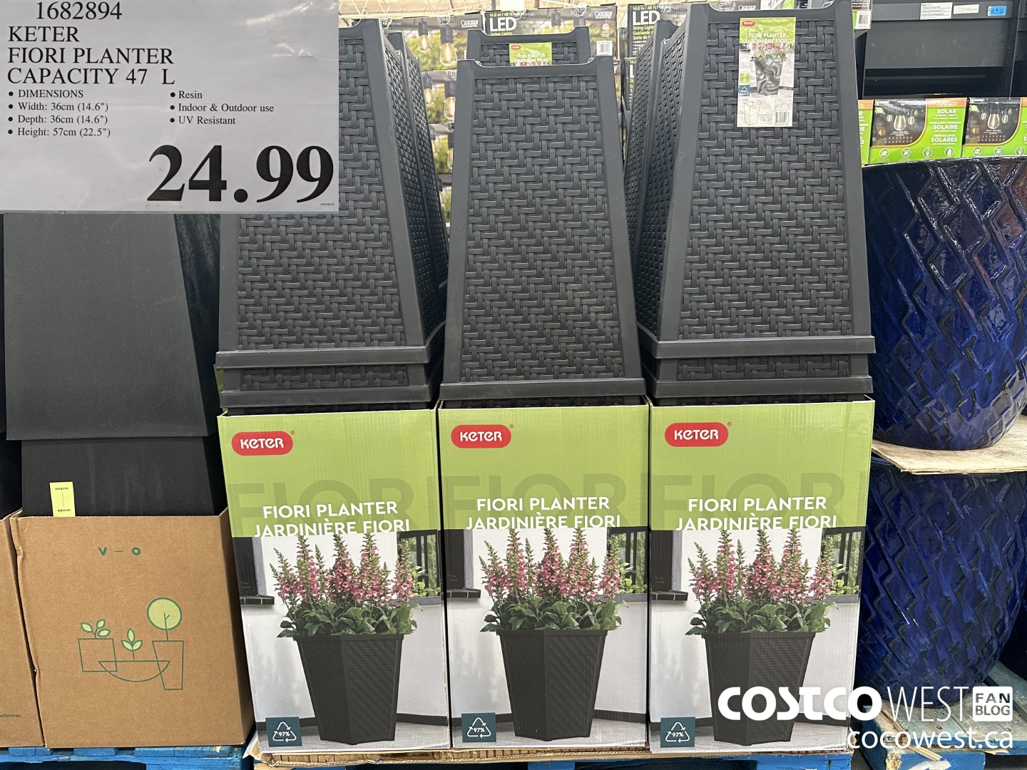 1682894 KETER FIORI PLANTER CAPACITY 47 L $24.99