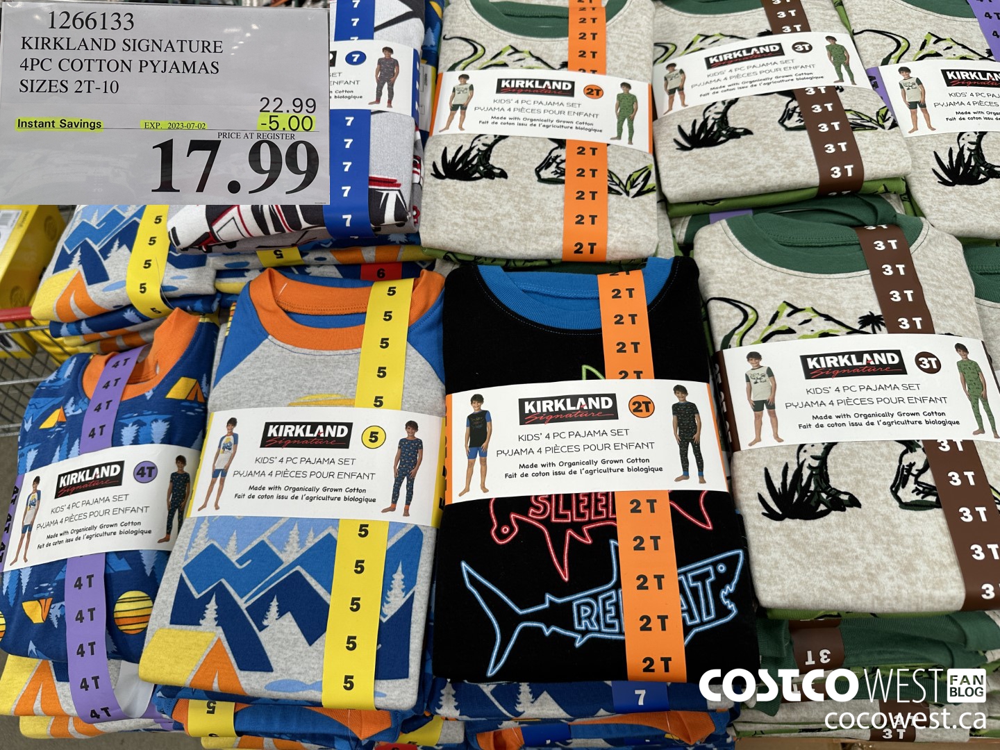 1266133 KIRKLAND SIGNATURE 4PC COTTON PYJAMAS BOYS SIZES 2T-10 ($5.00 INSTANT SAVINGS EXPIRES ON 2023-07-02) $17.99